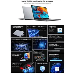 Ноутбук Blackview Acebook 6,16GB DDR4 512GB, N150 36GHz / UHD, Win11 Home, 38Wh, +, HDMI 2.0, Bluetooth 5.0, USB 3.0 - мініатюра 10