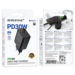МЗП Borofone BA97A PD30W (1USB-C) Black - мініатюра 2