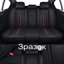 Чохли Накидки для сидінь Voin 5D Комплект Смужка Чорні-Сірий Сірий кант (V-8803 Gy/Bk) - мініатюра 3
