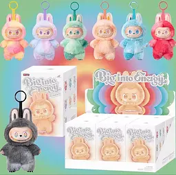 Брелок м'яка дитяча іграшка сюрприз Labubu v3 Labubu THE MONSTERS series аксесуар для сумки рюкзака 17см колекція 3 сезон - мініатюра 2