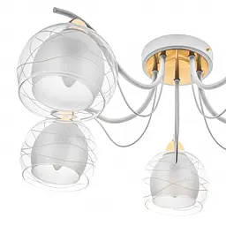 Люстра стельова Brille в спальню E27 60W WH (LK-629C/5) - мініатюра 3
