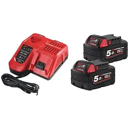 Енергокомплект Li-Ion MILWAUKEE, M18 NRG-502 (ЗУ M12-18FC, 2х5Аг В5) + подарунок акумулятор M12 B2