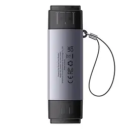 Кардридер USB Lite, Grey, Type-C / USB 3.0 - microSD / SD (WKQX060113) Baseus teh0028488 - мініатюра 3