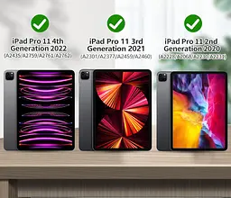 Чохол-книжка BeCover Tri Fold Soft TPU з кріпленням Apple Pencil для Apple iPad Pro 11 2020/2021/2022 Light Blue (711112) - мініатюра 6