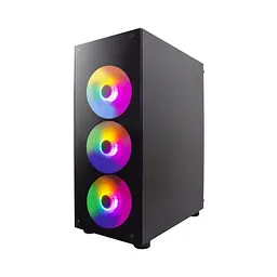 Корпус 1stPlayer V3-B-BK-4F1, Black, без БЖ, Midi Tower, ATX / Micro ATX / Mini ITX, 1xUSB 3.0 / 2xUSB 2.0, макс. CPU - 165 мм / VGA - 320 мм, 4x120 мм RGB, бічна панель із загартованого скла - мініатюра 3