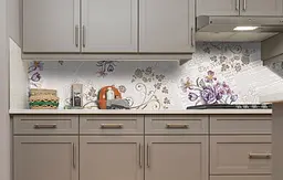 Вініловий кухонний фартух Квіткові Візерунки наклейка для кухні ПВХ Абстракція Happy Pocket Z181780 - мініатюра 4