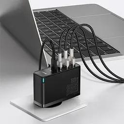 Мережевий зарядний пристрій Baseus GaN2 Pro Quick Charger 2USB + 2Type-C 100W CCGAN2P-L01 Black - мініатюра 3