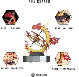Коллекцiйна модель Metal Time Sun Chaser Dragon Stand Clock MT025 - мініатюра 3