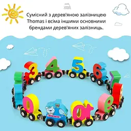 Дерев'яний магнітний потяг із цифрами - мініатюра 9