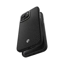 Карбоновий чохол Spigen Enzo Aramid Matte Black для iPhone 15 Pro (ACS07045) - мініатюра 4