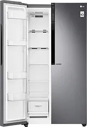 Холодильник SBS LG GC-B247JLDV 179х72х91см 2 двері холодильне відділення-394 л морозильне відділення-219 л A+ NF зона свіжості дисплей зовнішній платиново-сріблястий (GC-B247JLDV) - мініатюра 5