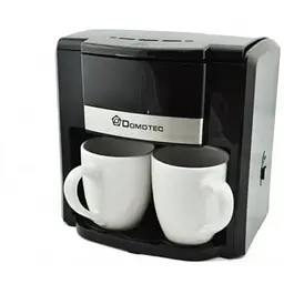 Кофеварка Domotec MS-0708 капельная 500 Вт с 2 чашками черная