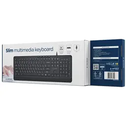 Клавіатура Gembird Slim Multimedia USB Black (KB-MCH-05-CYRL) - мініатюра 6