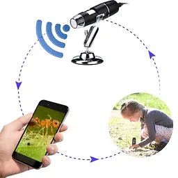 Wifi мікроскоп цифровий з 100X кратним збільшенням Lefavor W05A, з вбудованим акумулятором (100677) - мініатюра 3