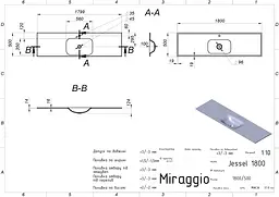 Умивальник Miraggio JESSEL 1800 (0002701) Miramarble, Глянцевий, Накладний, Білий - мініатюра 2