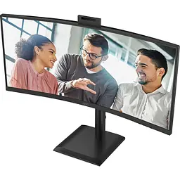 Монітор AOC 34" CU34E4CW Curved UWQHD VA 120Hz (CU34E4CW) - мініатюра 3