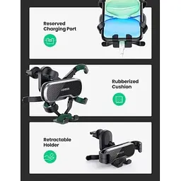 Автотримач UGREEN LP228 Phone Holder with Hook (80871) чорний - мініатюра 7
