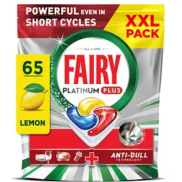 Таблетки для посудомийних машин Fairy Platinum Plus All in One Lemon 65 шт. (8006530115575) - мініатюра 2