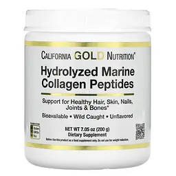 Колаген Hydrolyzed Marine Collagen Peptides 200 грам California Gold Nutrition vit0005689 - мініатюра 3