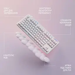 Клавіатура Logitech G715 TKL Wireless RGB GX Linear Off-White (920-010692) - мініатюра 6