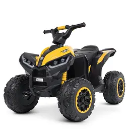 Дитячий електромобіль Bambi квадроцикл 2WD 25 кг з пультом Чорно-жовтий (DE-169-E-610)