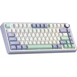 Клавіатура Aula F75 Gasket Greywood V3 switch Hot-Swap PBT Wireless/Bluetooth/USB White (6948391208640) - мініатюра 2