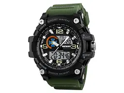 Чоловічий наручний годинник 012AGSBU СБУ Чорні з зеленим + Коробка. Patriot acs0031015 - мініатюра 3