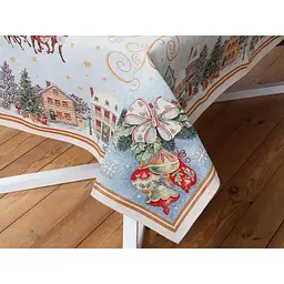 Скатертина Lefard Home Textile Comet гобеленова новорічна з люрексом 140х140 см (716-010) - мініатюра 2