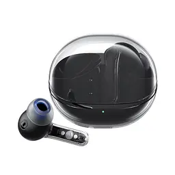Бездротові навушники TWS SoundPEATS Clear у прозорому корпусі з потужними басами (Чорний) - мініатюра 3