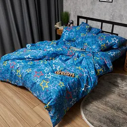 Комплект постільної білизни Moon&Star Бязь Gold Люкс Galaxy Dreams King Size 220x240 наволочки 4х50х70 - мініатюра 5
