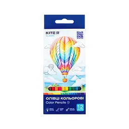 Олівці кольорові Kite Classic 12 кольорів (K-051)