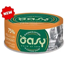 Вологий корм Oasy Cat Wet More Love для дорослих котів курка с сиром 70 г