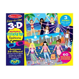 Набір для творчості Melissa & Doug Багаторазові 3D-наліпки з окулярами Мода (MD9374)
