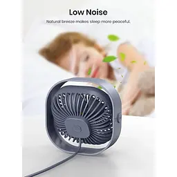 Портативний міні-вентилятор Topk K50 USB charging 360° rotating Gray - мініатюра 6