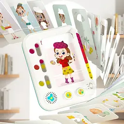 Дитячий навчальний планшет "Майстерня кольору" Hola Toys HE899200, 12 карток - мініатюра 4