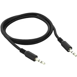 AUX кабель TRS 3.5 - TRS 3.5 B Class 1 м без упаковки чорний