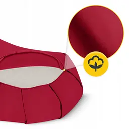 Подушка для йоги та медитації 4FIZJO Zafu напівкругла 40 x 30 x 12 см Red (P-5907739315496) - мініатюра 6