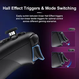Геймпад 8BitDo Ultimate 2 Bluetooth Switch, Switch 2, ПК з Windows, TMR, Еффект Холла Чорний - мініатюра 6