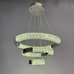 Люстра Linisoln 7968-60*40*20 CH метал, кришталь, LED, 70 Вт, висота 120-50 см, ширина 60*40*20 см - мініатюра 3