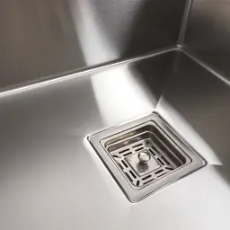 Кухонна мийка Platinum Handmade 78x50С L з нержавіючої сталі 3.0 мм квадратний сифон 78x50x22 см сатин - мініатюра 9