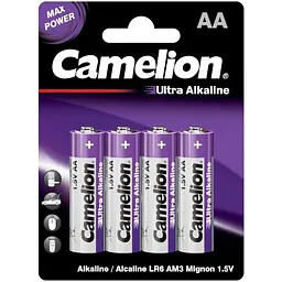 Батарейка Camelion AA LR6 Ultra Alkaline x 4 (LR6-BP4UT)