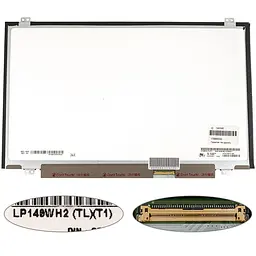 Матрица 14.0" LP140WH2-TLT1 (1366*768 40pin (eDP) LED SLIM (вертикальные ушки) глянец разъем справа внизу) для ноутбука