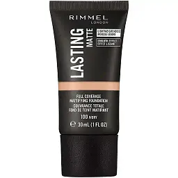 Тональна основа Rimmel Lasting Matte відтінок 100 (Ivory) 30 мл