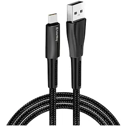 Дата кабель USB 2.0 AM to Type-C 1.0m zinc alloy + led black ColorWay (CW-CBUC035-BK)