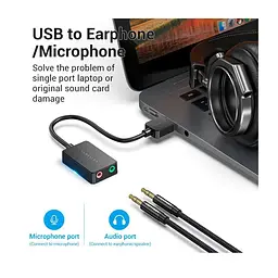 Звукова карта Vention CDYB0 Black - мініатюра 5
