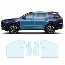Антигравійна захисна бронеплівка за лекалами для Chery Tiggo 8 Pro I facelift 2023- зони дверей і стійки вікон