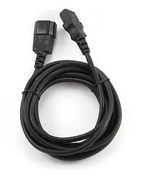 Кабель живлення Cablexpert PC-189-VDE-3M (С13-С14), VDE, черний, 3м (PC-189-VDE-3M) - мініатюра 2