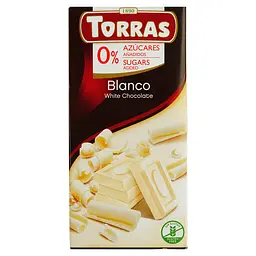 Шоколад білий Torras без цукру 75 г