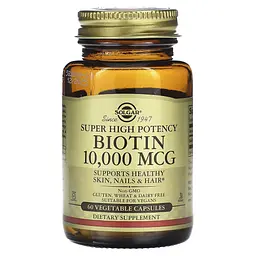Біотин Високоефективний Biotin 10000 мкг - 60 вег. капсул