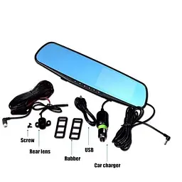 Автомобільний відеореєстратор з двома камерами Vihicle Blackbox DVR L 9000 - мініатюра 3